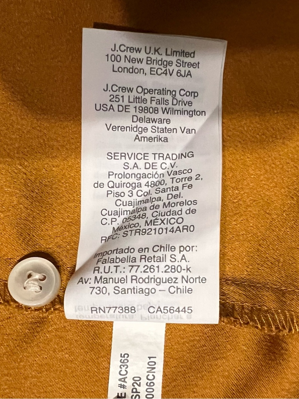 J. Crew Women's Ruffle V-Neck Shell Top - Orange Rust - Picture 11 of 12